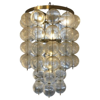 Large Czech Ceiling Light in Hand Blown Glass, 1960s-FGA-923846