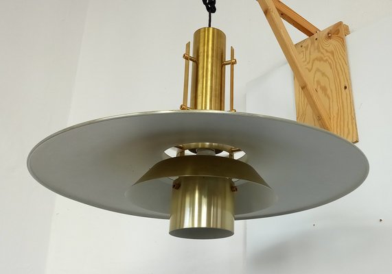 Large Danish Ceiling Lamp in Brass by T.H. Valentiner-GJF-1276811