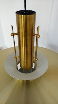 Large Danish Ceiling Lamp in Brass by T.H. Valentiner-GJF-1276811