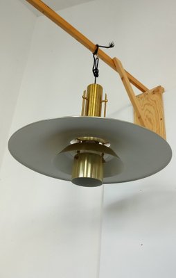 Large Danish Ceiling Lamp in Brass by T.H. Valentiner-GJF-1276811