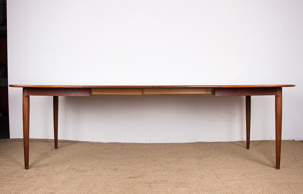 Large Danish Extendable Dining Table in Teak by Hans Skovmand for Skovmand & Andersen, 1960s-EMB-2026520