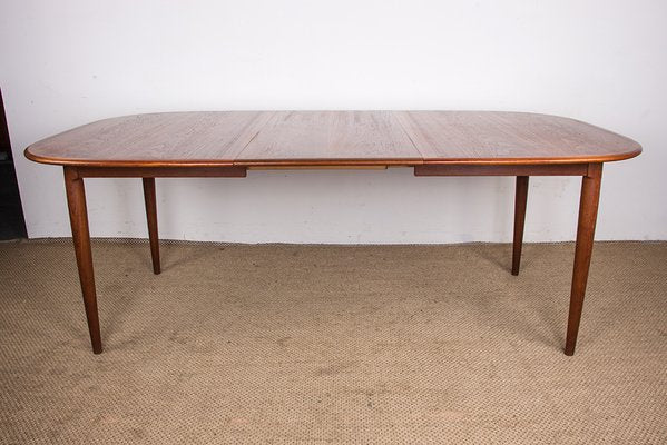 Large Danish Extendable Dining Table in Teak by Hans Skovmand for Skovmand & Andersen, 1960s-EMB-2026520