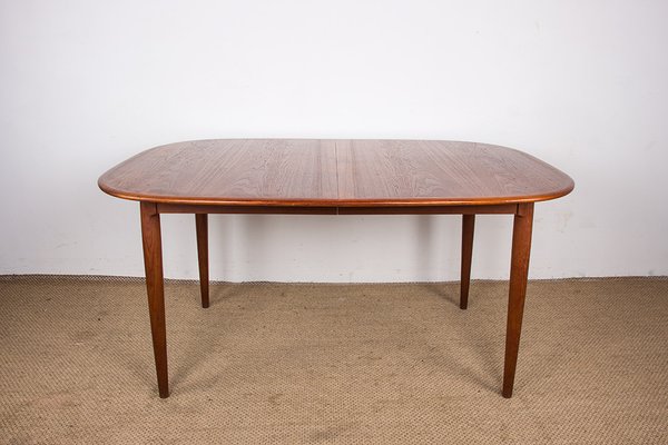 Large Danish Extendable Dining Table in Teak by Hans Skovmand for Skovmand & Andersen, 1960s-EMB-2026520