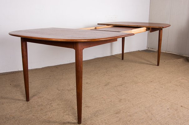 Large Danish Extendable Dining Table in Teak by Hans Skovmand for Skovmand & Andersen, 1960s-EMB-2026520