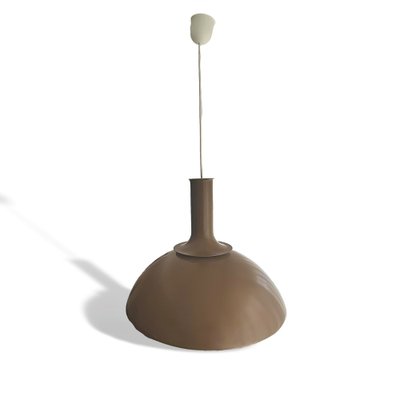 Large Danish Modern Olive Green Metal Hanging Lamp by Sidse Werner for Holmegaard, 1970s-SCS-1332594