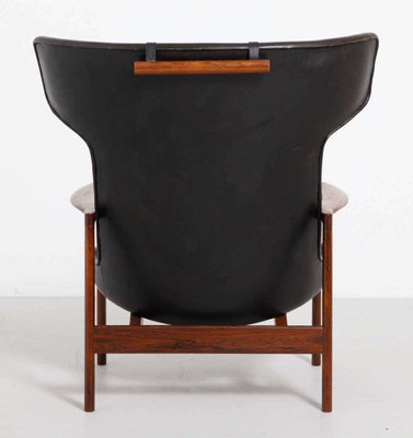 Large Danish Rosewood Wing Back Lounge Chair by Ib Kofod-Larsen, 1954-KL-620366