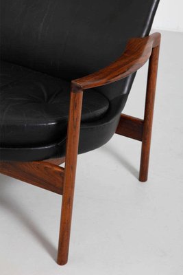 Large Danish Rosewood Wing Back Lounge Chair by Ib Kofod-Larsen, 1954-KL-620366