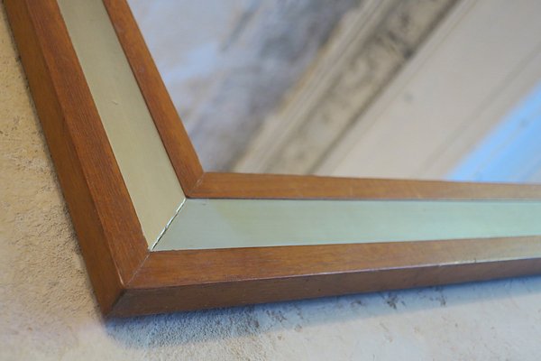 Large Danish Teak and Brass Wall Mirror by Aksel Kjersgaard, 1960s-ED-1727798