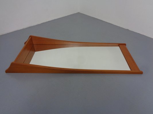 Large Danish Teak Mirror with Shelf by Pedersen & Hansen for Viby, 1960s-RDW-1766137