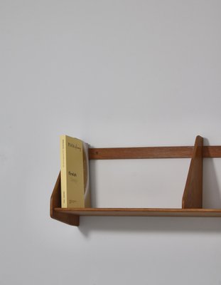 Large Danish Wall Shelf in Patinated Oak by Hans J. Wegner for Ry Mobler, 1950s-WRF-1139494