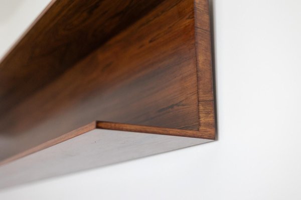 Large Danish Wall Shelf in Rosewood, 1970s-CEJ-2027327