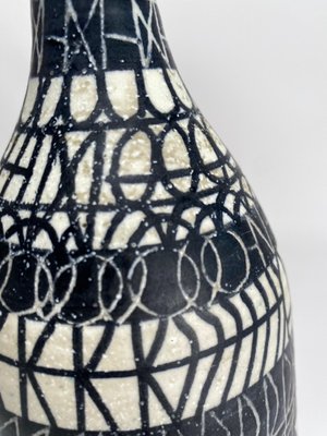 Large Decorated Ceramic Bottle by Atelier Mascarella, 1950s-KKZ-1814294