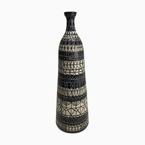 Large Decorated Ceramic Bottle by Atelier Mascarella, 1950s-KKZ-1814294