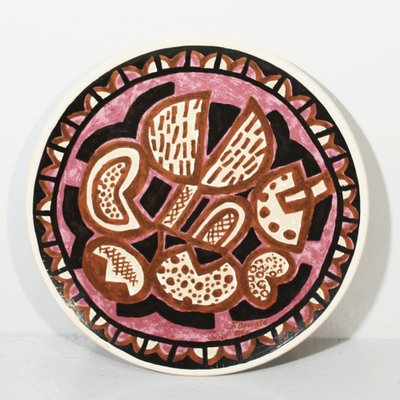 Large Decorative Ceramic Dish by Franz Dewald for Karlsruhe Majolika, 1976-XIJ-1727785