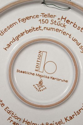 Large Decorative Ceramic Dish by Franz Dewald for Karlsruhe Majolika, 1976-XIJ-1727785