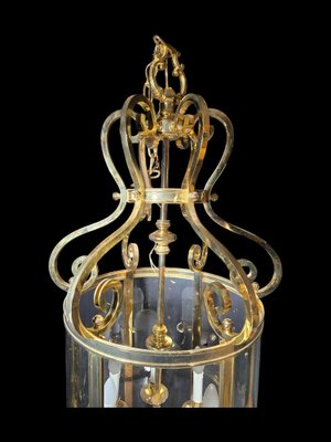 Large Decorative Gilt Bronze Lantern, 1950s-FDW-2039611