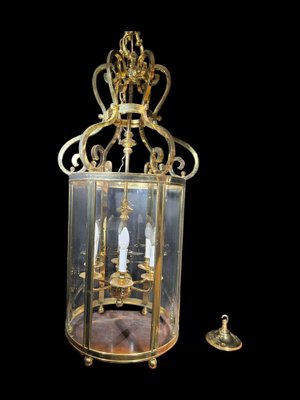 Large Decorative Gilt Bronze Lantern, 1950s-FDW-2039611