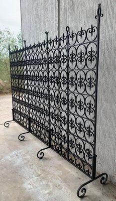 Large Decorative Wrought Iron Filigree Screen or Room Divider-PSK-1002575