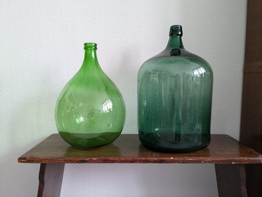 Large Demijohn Green Glass, 1960s-BLG-2017418