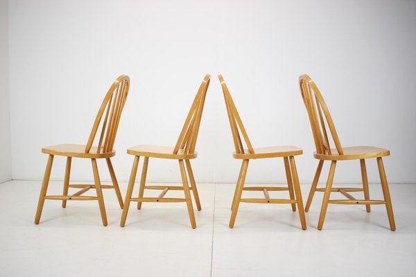 Large Dining Chairs by Luciano Ercolani for Ercol, 1970s, Set of 4-TZ-1082023