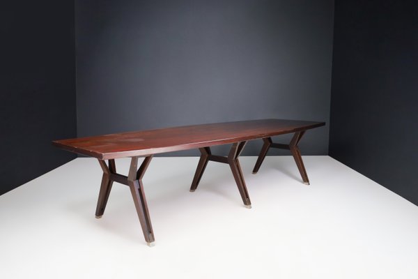 Large Dining Room Table attributed to Ico & Luisa Parisi for Mim Roma, Italy, 1950s-TRW-1797122