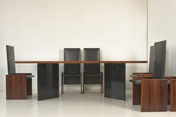 Large Dining Table in Walnut, Germany, 1980s-LOB-1405475