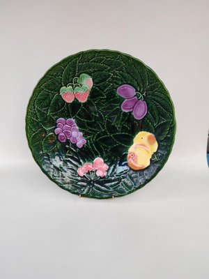 Large Dish in Barbotine from Salins Les Bains, 1950s-EHL-1812856