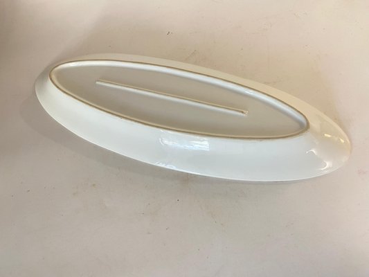 Large Dish in White Enameled Faience from Digoin & Sarreguemines, 1930s-UR-1759662