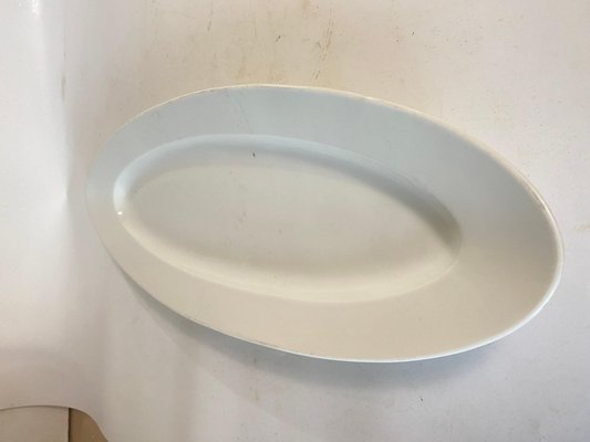 Large Dish in White Enameled Faience from Digoin & Sarreguemines, 1930s-UR-1759662