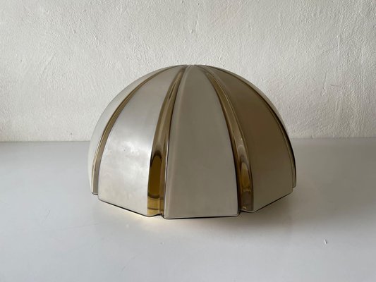 Large Dome Shaped Flush Mount or Wall Lamp with 3 Dimensional Glass from Peill & Putzler, Germany, 1960s-RDS-1146642