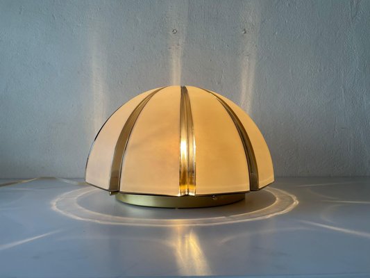 Large Dome Shaped Flush Mount or Wall Lamp with 3 Dimensional Glass from Peill & Putzler, Germany, 1960s-RDS-1146642