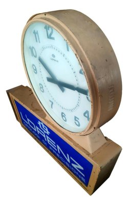 Large Double-Sided Advertising Street Clock, 1960s-FIP-1029188