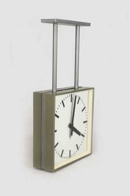 Large Double-Sided Railway Clock from Pragotron, 1980s-WVS-1766207