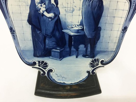 Large Dutch Delft Bottle Plate After C. Bisschop from Porceleyne Fles, 1889-UCH-1224486