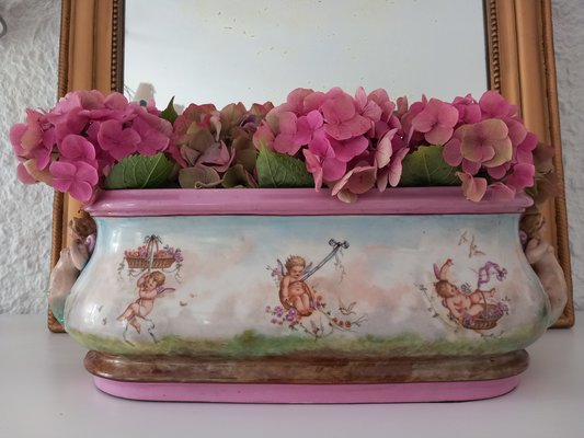 Large Earthenware Planter Decorated with Loves-LXX-2008531