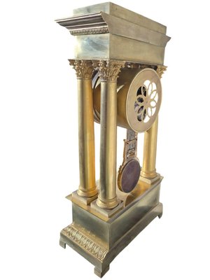 Large Empire and Gilded Bronze Mercury Gilt Clock Portico, 1890s-FDW-2026504