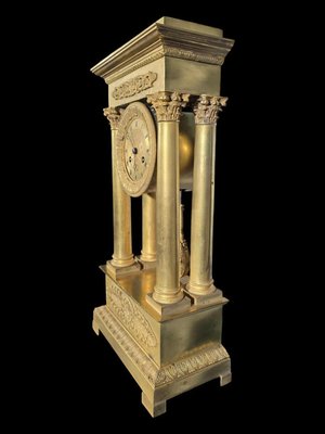 Large Empire and Gilded Bronze Mercury Gilt Clock Portico, 1890s-FDW-2026504