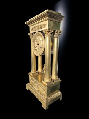 Large Empire and Gilded Bronze Mercury Gilt Clock Portico, 1890s-FDW-2026504