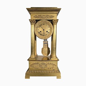 Large Empire and Gilded Bronze Mercury Gilt Clock Portico, 1890s-FDW-2026504