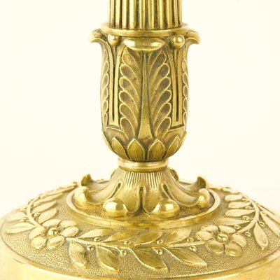 Large Empire Candlesticks in Gilded Bronze, France, 1820, Set of 2-KMT-942506