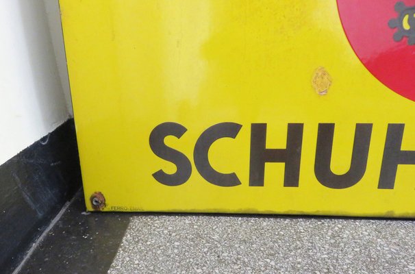 Large Enamel Sign from Salamander Schuhfabrik, 1950s-EY-1396822