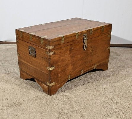 Large End of 19th Century Teak Naval Trunk-RVK-1798760