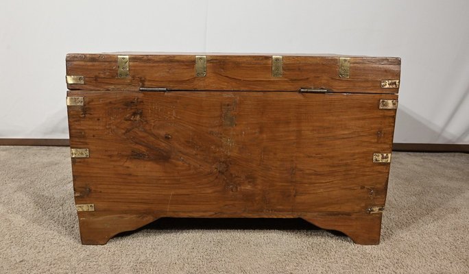 Large End of 19th Century Teak Naval Trunk-RVK-1798760