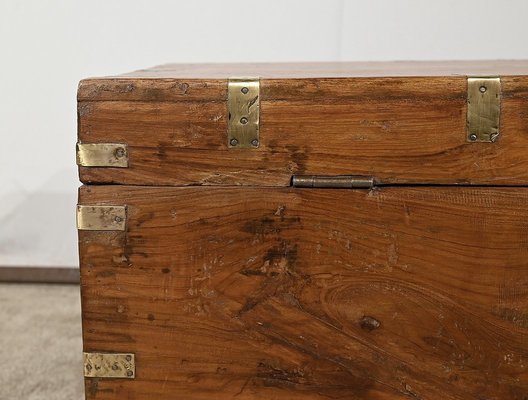 Large End of 19th Century Teak Naval Trunk-RVK-1798760