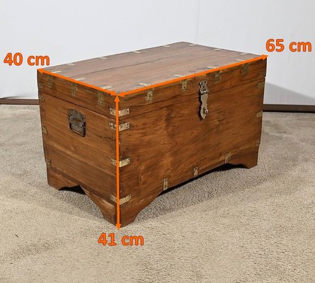 Large End of 19th Century Teak Naval Trunk-RVK-1798760