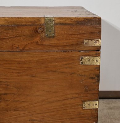 Large End of 19th Century Teak Naval Trunk-RVK-1798760