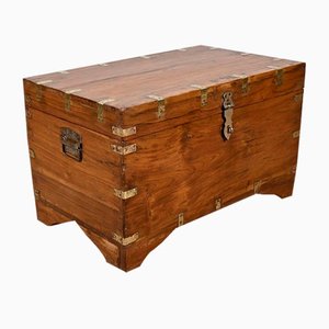 Large End of 19th Century Teak Naval Trunk-RVK-1798760