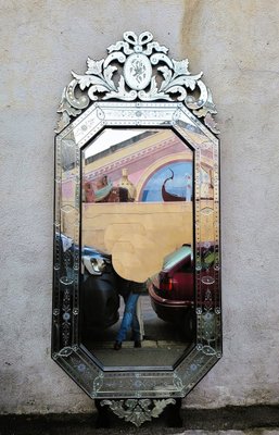 Large Engraved Venice Mirror, 20th Century-SYQ-1751812