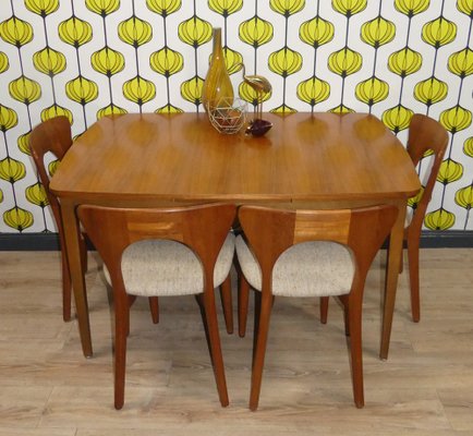 Large Extendable Dining Table in Walnut, 1960s-AFE-1799461