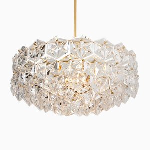 Large Faceted Crystal Five-Tier Chandeliers from Kinkeldey, 1970, Set of 2-VDW-2016925